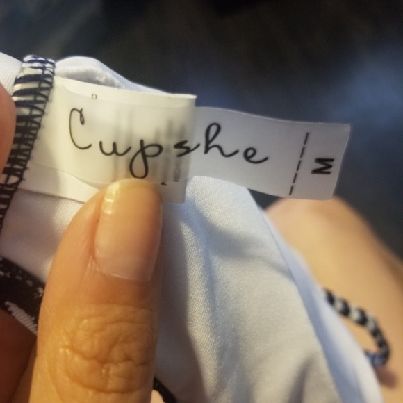 cup she black and white bathing suit one piece - Picture 3 of 4